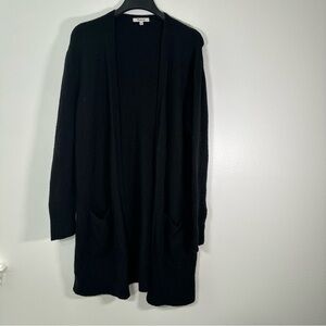 Madewell Alpaca Merino Wool Cardigan Womens M Black Long Open Front